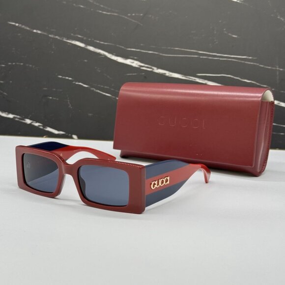 NEW GG1860S 003 GUCCI BURGUNDY/BLUE UNISEX GUCCI SUNGLASSES - Picture 1 of 11